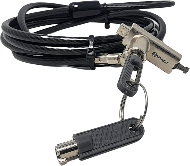 Sendt 3 in 1 Black Notebook/Laptop Lock for Kensington, Nano, and Wedge Security Slots - Image 3